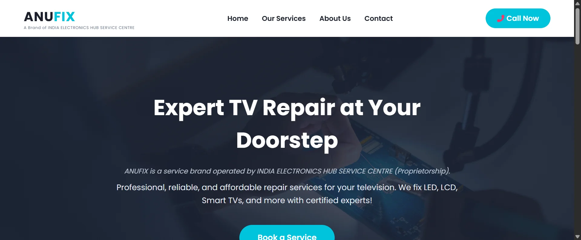Anufix — Fabrication Services — Business web development project by Zameer Khan